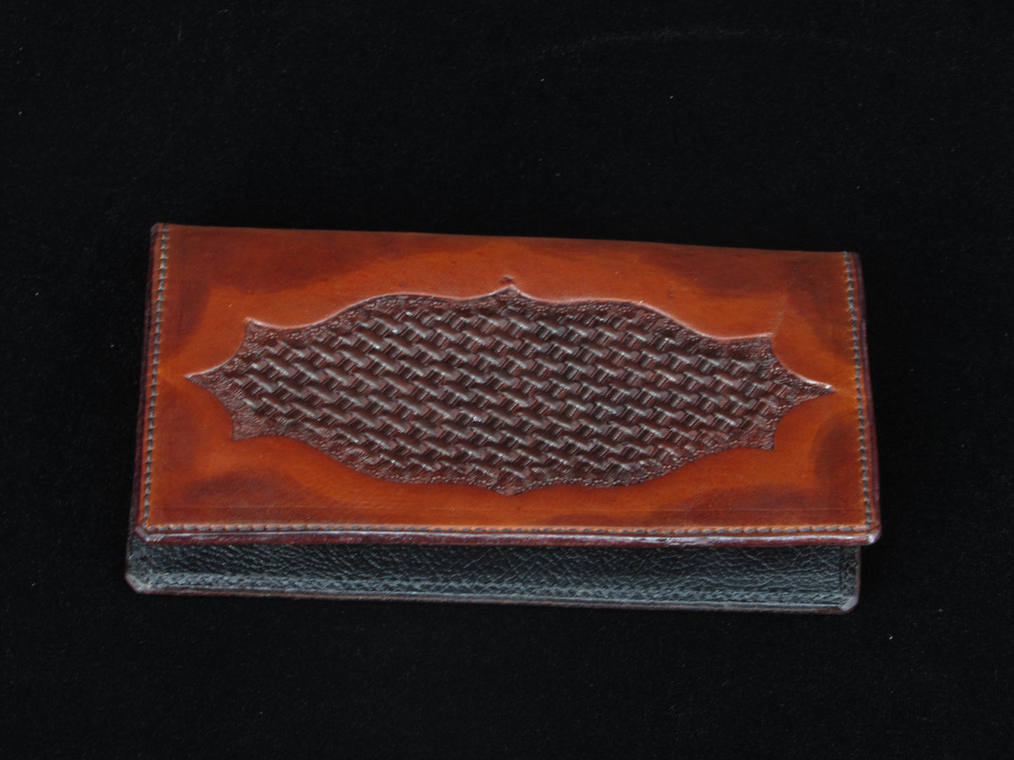Tooled Leather Checkbook Cover