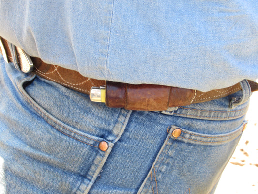 Horizontal Pocket Knife Belt Sheath