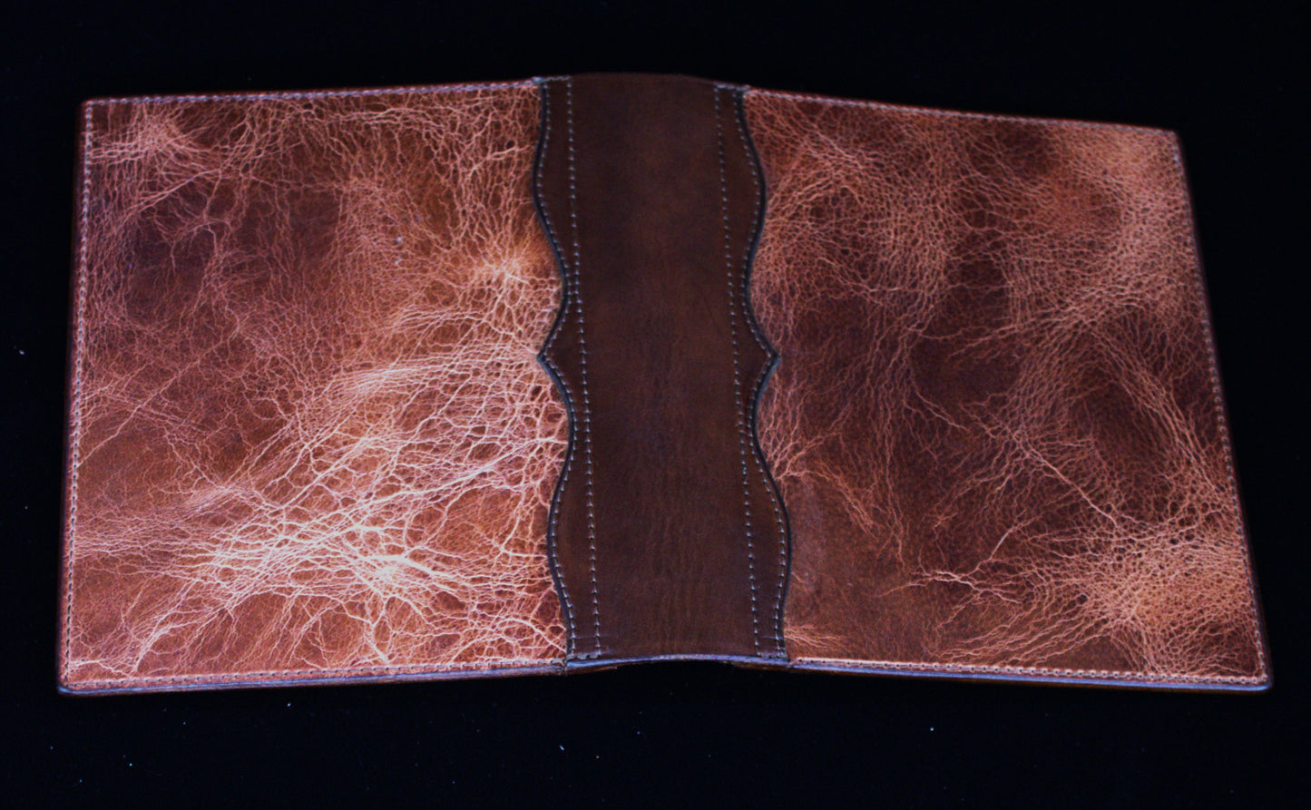 Waxy Antique Brown Water Buffalo Notebook