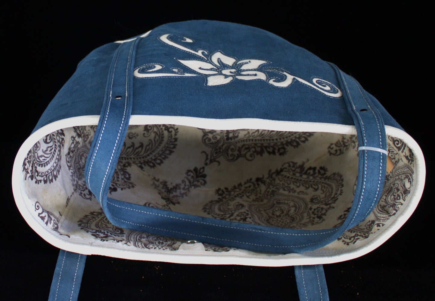 Blue Suede Tote Bag