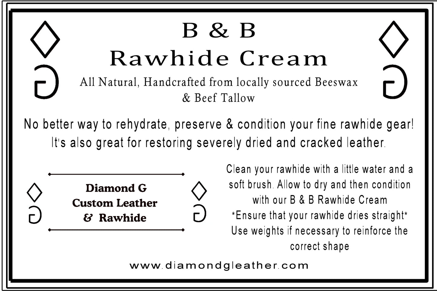 B & B Rawhide Cream