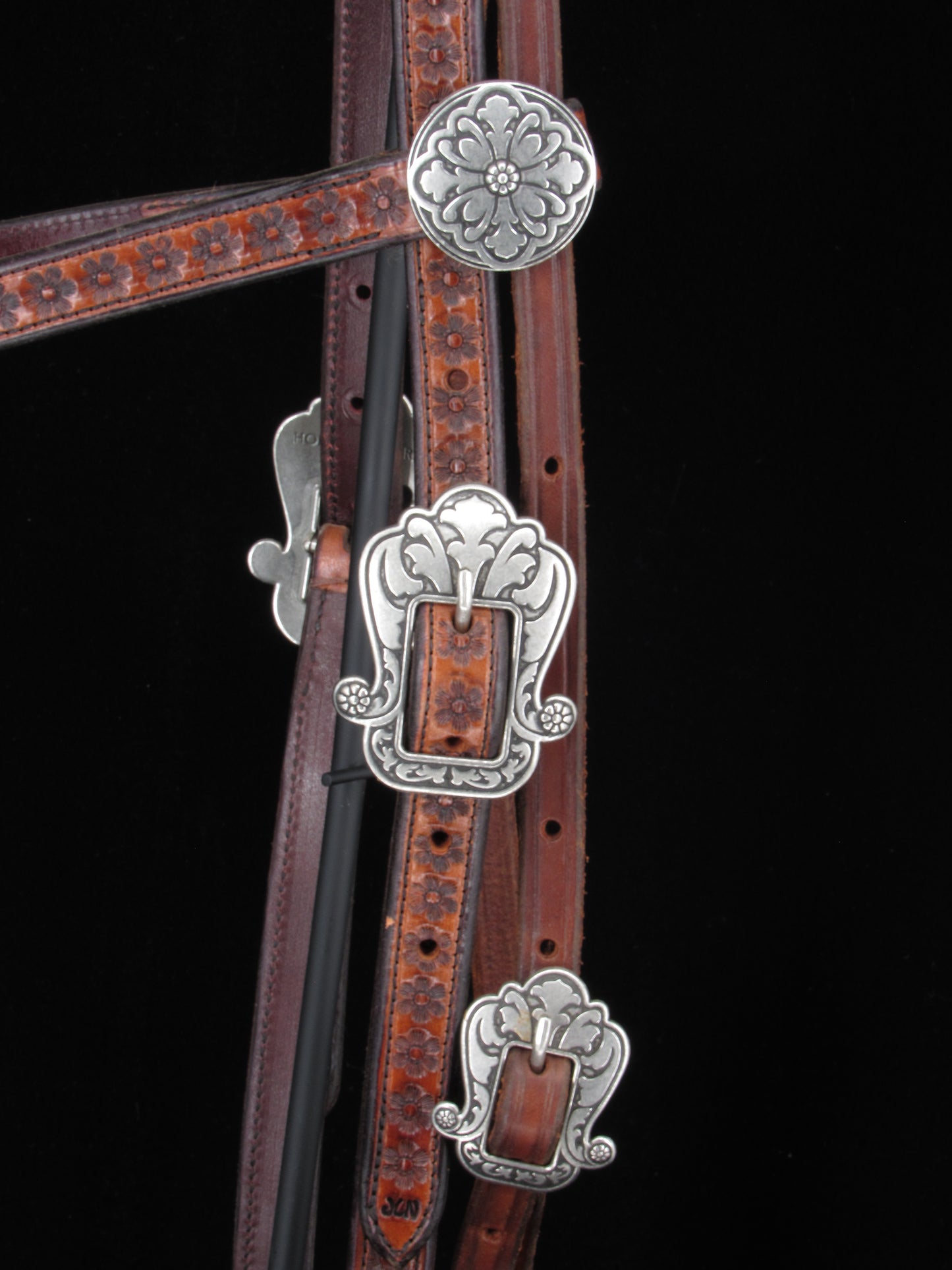 Browband Headstall with Bold HSB Stainless Steel Buckles