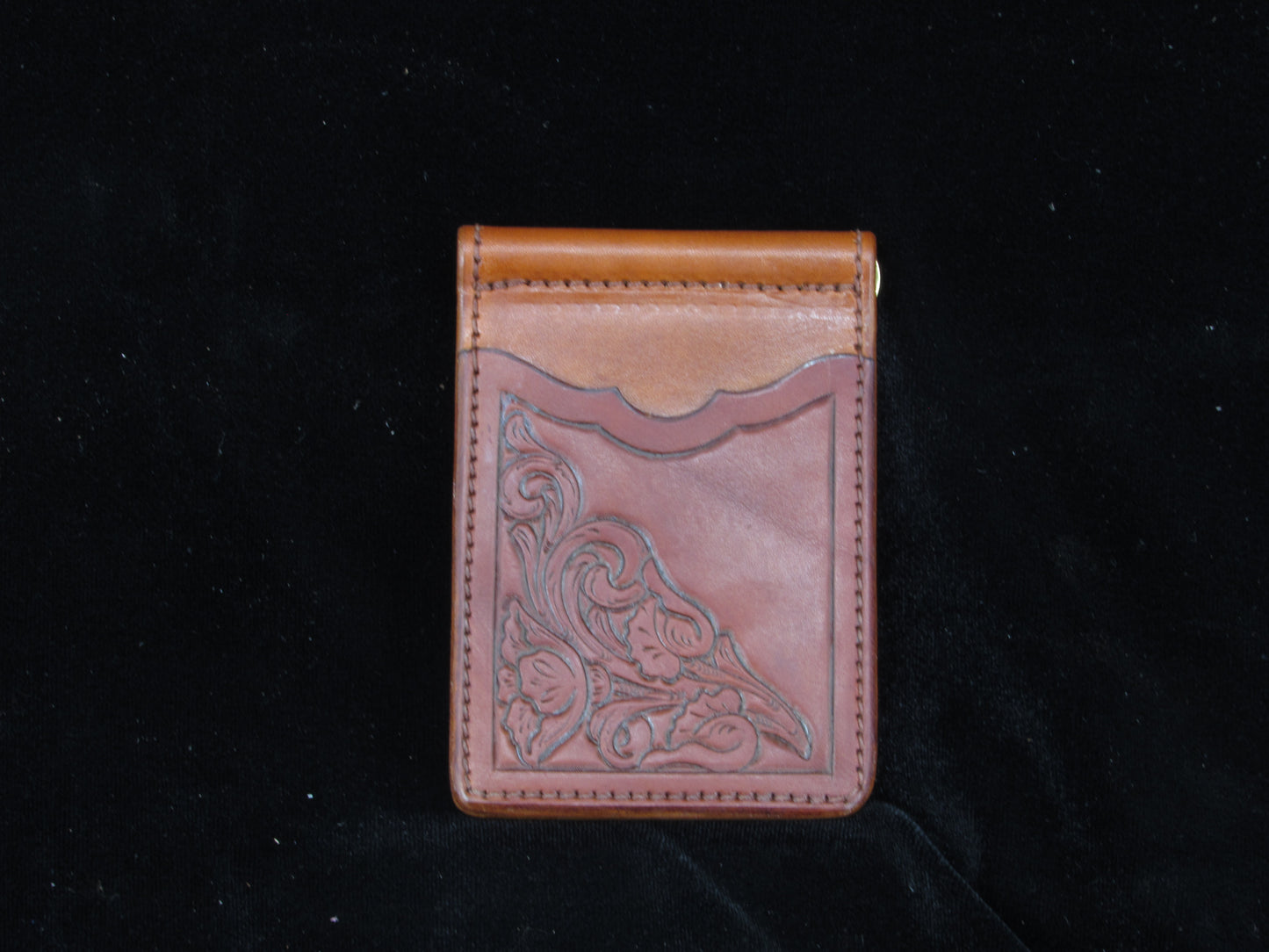 Handtooled Money Clip