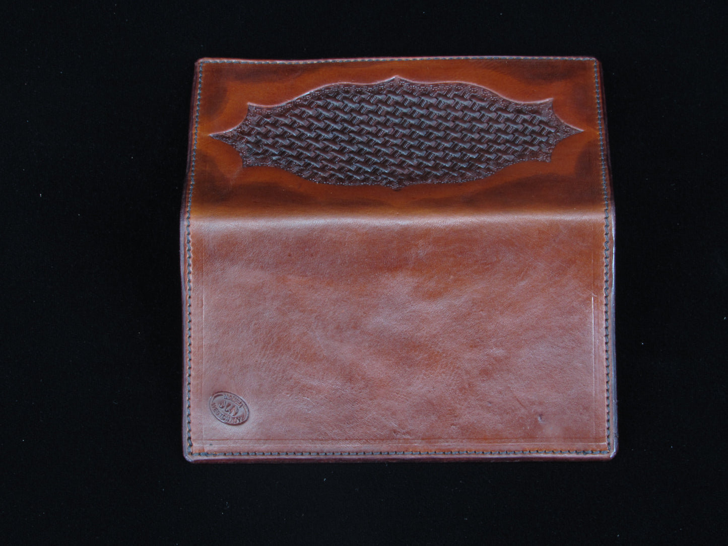 Tooled Leather Checkbook Cover