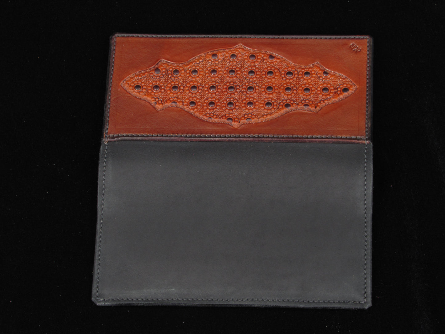 Tooled Leather Overlay Checkbook Covers