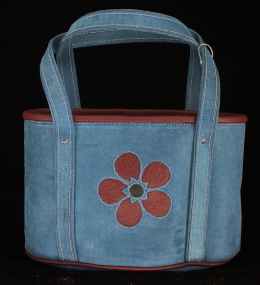 Blue Suede Tote Bag small